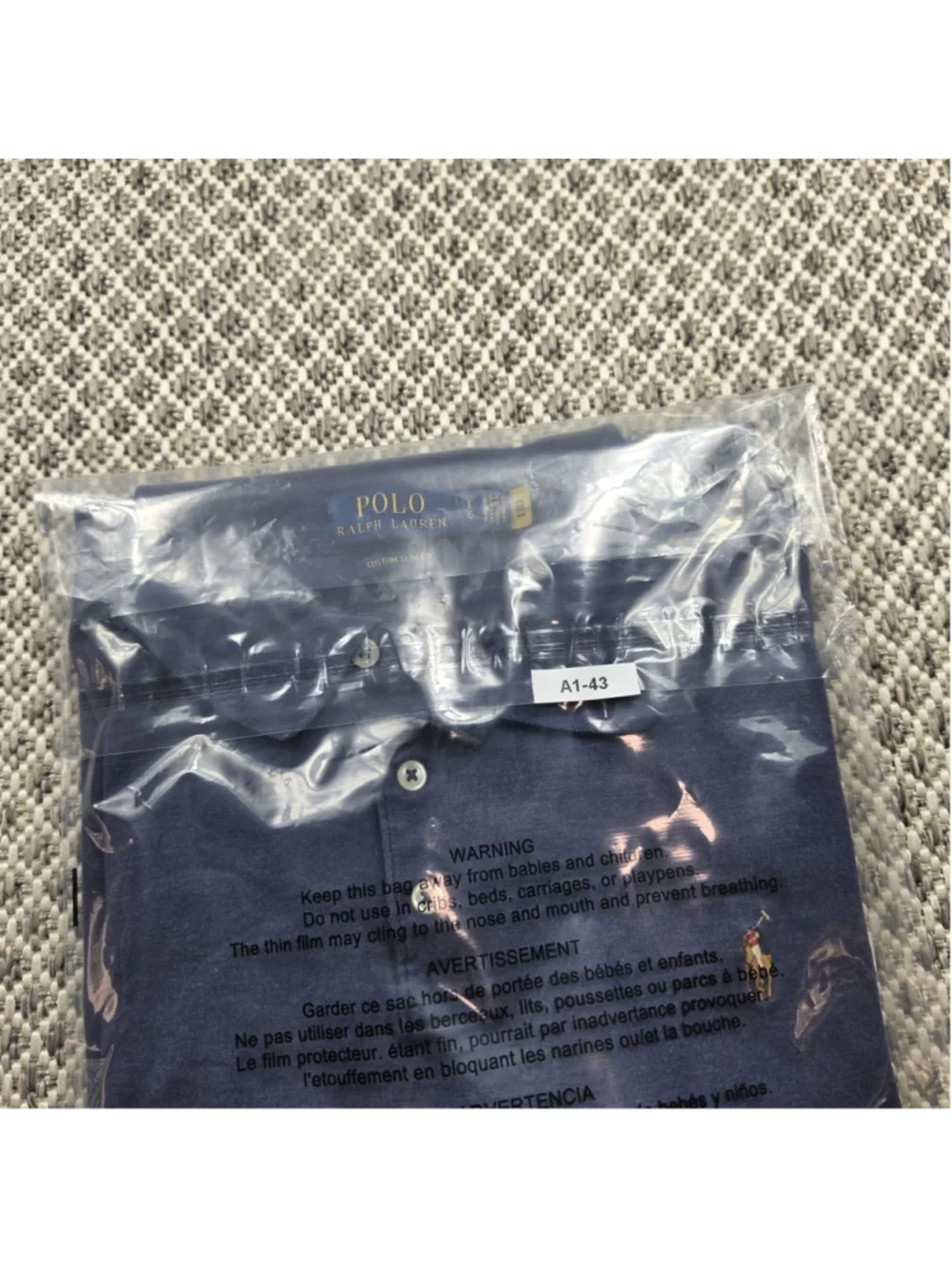 Polo Ralph Lauren Custom Slim Fit Polo Shirt Mens Large Blue Pony Logo